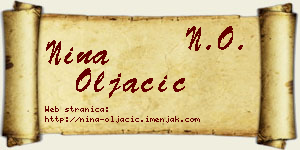 Nina Oljačić vizit kartica
